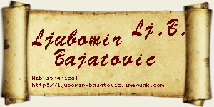 Ljubomir Bajatović vizit kartica